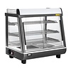 Buffalo Nablatowa witryna grzewcza 96L, 30 do 90°C, 1kW, z szybą skośną Buffalo HW927, 484x574x(h)662 mm
