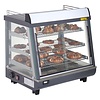 Buffalo Nablatowa witryna grzewcza 96L, 30 do 90°C, 1kW, z szybą skośną Buffalo HW927, 484x574x(h)662 mm