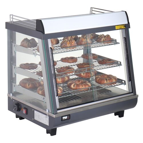 Buffalo Nablatowa witryna grzewcza 96L, 30 do 90°C, 1kW, z szybą skośną Buffalo HW927, 484x574x(h)662 mm Buffalo Nablatowa witryna grzewcza 96L, 30 do 90°C, 1kW, z szybą skośną Buffalo HW927, 484x574x(h)662 mm