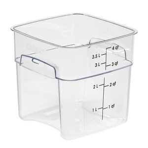 Cambro Pojemnik na żywność z miarką z poliwęglanu 3.8L, 185x185x(h)187 mm, Cambro FreshPro CU137 Cambro Pojemnik na żywność z miarką z poliwęglanu 3.8L, 185x185x(h)187 mm, Cambro FreshPro CU137