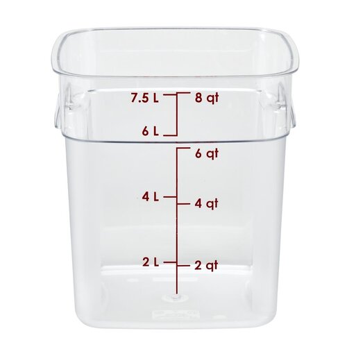 Cambro Pojemnik na żywność z miarką z poliwęglanu 7.6L, 215x215x(h)230 mm, Cambro CU139 Cambro Pojemnik na żywność z miarką z poliwęglanu 7.6L, 215x215x(h)230 mm, Cambro CU139