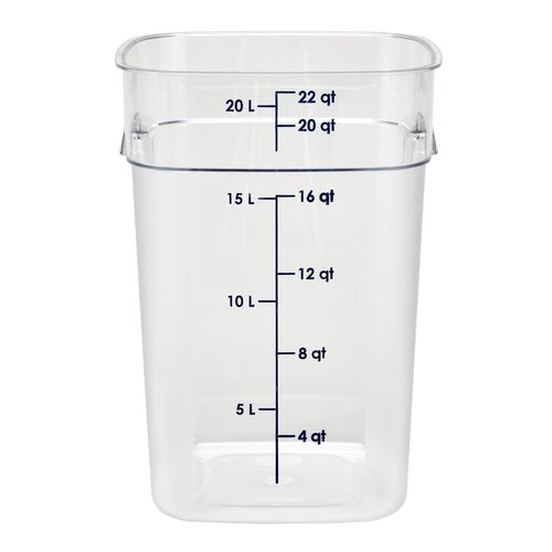 Cambro Pojemnik na żywność z miarką z poliwęglanu 20.8L, 310x256x(h)400 mm, Cambro FreshPro CU142 Cambro Pojemnik na żywność z miarką z poliwęglanu 20.8L, 310x256x(h)400 mm, Cambro FreshPro CU142