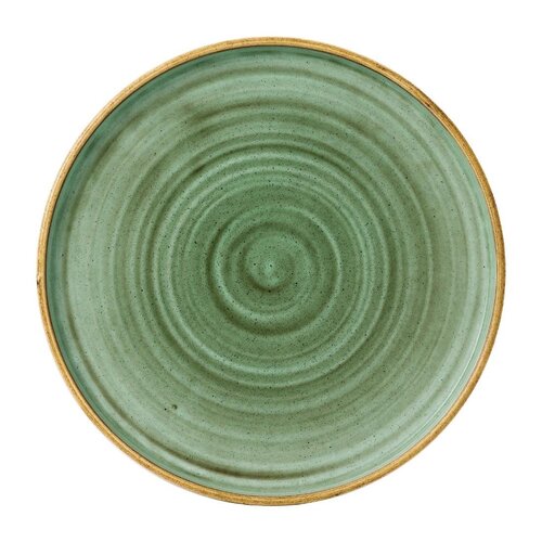 Churchill Talerz płytki z wysokim rantem Ø260 mm, z porcelany, okrągły, Churchill Stonecast Samphire Green FJ914 (6 szt.)