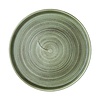 Churchill Talerz płytki z wysokim rantem Ø220 mm, z porcelany, okrągły, Churchill Stonecast Patina Burnished Green CX644 (6 szt.)