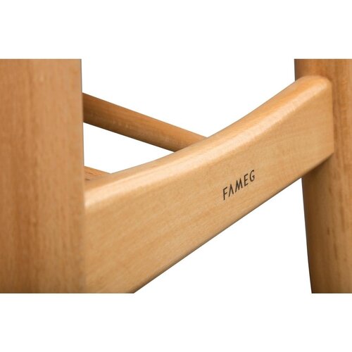 Fameg Krzesło z siedziskiem o wysokości 490 mm, do użytku wewnętrznego, Fameg CW007, brązowe (2 szt.)