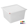 Hygiplas Pojemnik do przechowywania żywności z kolorowymi klipsami 16.1L, 354x325x(h)200 mm, Hygiplas HZ352 (4 szt.)