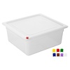 Hygiplas Pojemnik do przechowywania żywności z kolorowymi klipsami 12L, 354x325x(h)150 mm, Hygiplas HZ351 (4 szt.)