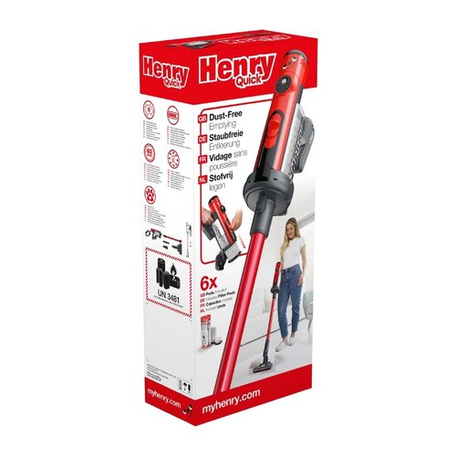 Numatic Odkurzacz przemysłowy pionowy Numatic HU486, czerwony