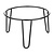 Olympia Antypoślizgowy stojak bufetowy Ø210x(h)125 mm, Olympia HY983, czarny