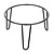 Olympia Antypoślizgowy stojak bufetowy Ø210x(h)125 mm, Olympia HY983, czarny