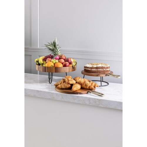 Olympia Antypoślizgowy stojak bufetowy Ø260x(h)100 mm, Olympia HY985, czarny