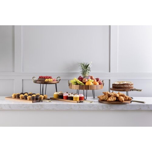 Olympia Antypoślizgowy stojak bufetowy Ø260x(h)100 mm, Olympia HY985, czarny