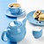 Olympia Dzbanek do herbaty 450 ml, Olympia Café HX798, porcelana, niebieski (2 szt.)