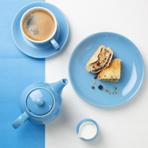 Olympia Dzbanek do herbaty 450 ml, Olympia Café HX798, porcelana, niebieski (2 szt.) Olympia Dzbanek do herbaty 450 ml, Olympia Café HX798, porcelana, niebieski (2 szt.)