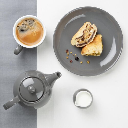 Olympia Dzbanek do herbaty 450 ml, Olympia Café HX797, porcelana, szary (2 szt.) Olympia Dzbanek do herbaty 450 ml, Olympia Café HX797, porcelana, szary (2 szt.)