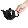 Olympia Dzbanek do herbaty 450 ml, Olympia Café HX799, porcelana, czarny (2 szt.)