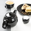 Olympia Dzbanek do herbaty 450 ml, Olympia Café HX799, porcelana, czarny (2 szt.)
