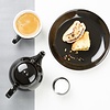 Olympia Dzbanek do herbaty 450 ml, Olympia Café HX799, porcelana, czarny (2 szt.)