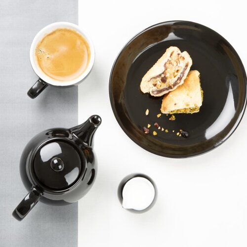 Olympia Dzbanek do herbaty 450 ml, Olympia Café HX799, porcelana, czarny (2 szt.) Olympia Dzbanek do herbaty 450 ml, Olympia Café HX799, porcelana, czarny (2 szt.)