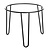 Olympia Antypoślizgowy stojak bufetowy Ø210x(h)180 mm, Olympia HY984, czarny