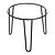 Olympia Antypoślizgowy stojak bufetowy Ø210x(h)180 mm, Olympia HY984, czarny