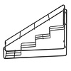 Olympia Stojak na butelki 400x105x(h)320 mm, Olympia HY987, czarny