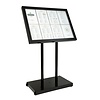 Securit Stojak na menu 8x A4 z podświetleniem LED 90x780x(h)970 mm, Securit CU934, czarny
