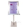 Securit Stojak na menu 4x A4 z podświetleniem LED Securit DP704, srebrny