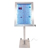 Securit Stojak na menu 4x A4 z podświetleniem LED Securit DP704, srebrny