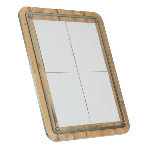 Securit Stojak na menu 8x A4 z podświetleniem LED Securit CX073, jasne drewno