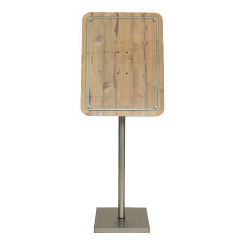 Securit Stojak na menu 8x A4 z podświetleniem LED Securit CX073, jasne drewno