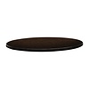 Topalit Blat do stołu z drewna Ø700x(h)26 mm, Topalit DR920, brązowy