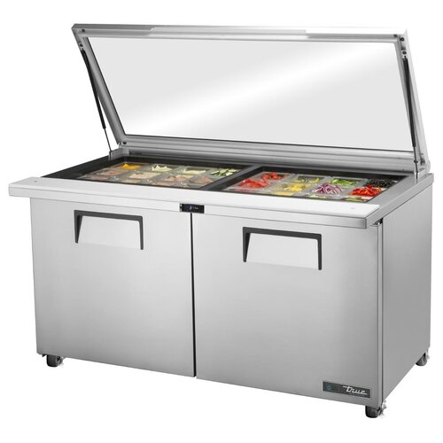 TRUE Stół chłodniczy sałatkowy 2-drzwiowy 24x 1/6 GN, 338L, 0 do 5°C, ze szklaną pokrywą, True FB013, 884x1532x(h)967 mm TRUE Stół chłodniczy sałatkowy 2-drzwiowy 24x 1/6 GN, 338L, 0 do 5°C, ze szklaną pokrywą, True FB013, 884x1532x(h)967 mm