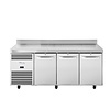 TRUE Stół mroźniczy 3-drzwiowy 435L, 1/1 GN, od -23 do -18°C, True FB019, 700x1865x(h)1000 mm, agregat boczny