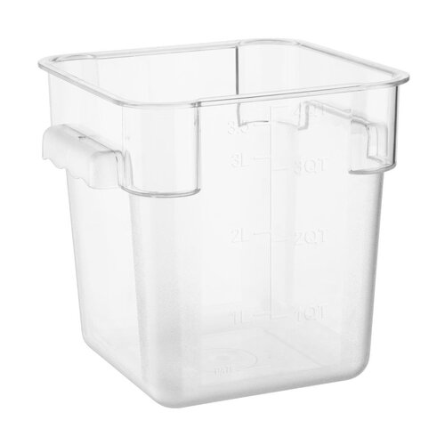 Vogue Pojemnik na żywność z miarką z poliwęglanu 3.5L, 183x183x(h)183 mm, Vogue HY401 Vogue Pojemnik na żywność z miarką z poliwęglanu 3.5L, 183x183x(h)183 mm, Vogue HY401