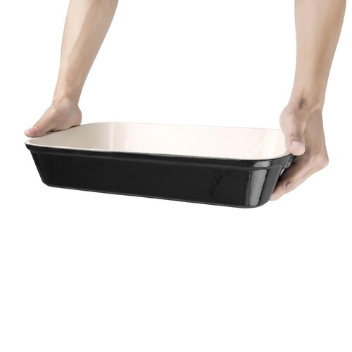 Vogue Półmisek do zapiekania 355x220x(h)60 mm, żeliwo, Vogue U571, czarny Vogue Półmisek do zapiekania 355x220x(h)60 mm, żeliwo, Vogue U571, czarny