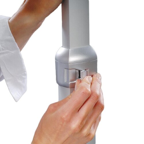 Geen Merk Aluminiowy uchwyt na menu A4, 250x330x(h)1250 mm, Geen Merk CM120, srebrny