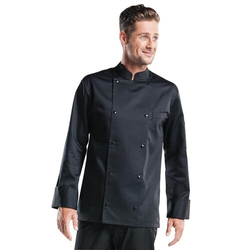 Chaud Devant Koszula kucharska z długim rękawem Chaud Devant Roma H783-XL rozmiar: XL czarna Chaud Devant Koszula kucharska z długim rękawem Chaud Devant Roma H783-XL rozmiar: XL czarna