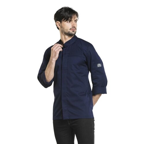Chaud Devant Koszula kucharska z rękawem 3/4 Chaud Devant Salerno BA021-XL rozmiar: XL niebieska Chaud Devant Koszula kucharska z rękawem 3/4 Chaud Devant Salerno BA021-XL rozmiar: XL niebieska