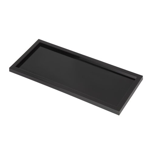 Geen Merk Prostokątna taca 107x244 mm, z akrylu, Geen Merk GF952, czarna
