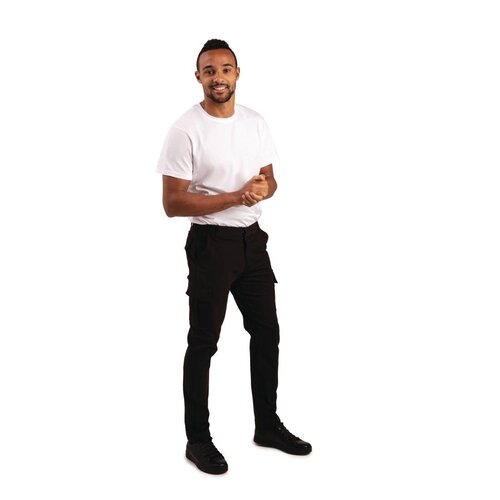 Portwest Spodnie kucharskie slim fit rozmiar 38, Portwest BB463-38, czarne Portwest Spodnie kucharskie slim fit rozmiar 38, Portwest BB463-38, czarne