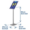 DTM Primera Stojak na menu A3, 320x(h)900 mm, DTM Primera HU450, srebrny