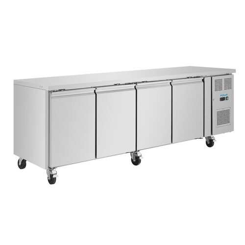 Polar Refrigeration Stół chłodniczy 4-drzwiowy 393L, 1/1 GN, od -2 do 8°C, Polar U-Series UA049, 700x2230x(h)850 mm, agregat boczny Polar Refrigeration Stół chłodniczy 4-drzwiowy 393L, 1/1 GN, od -2 do 8°C, Polar U-Series UA049, 700x2230x(h)850 mm, agregat boczny