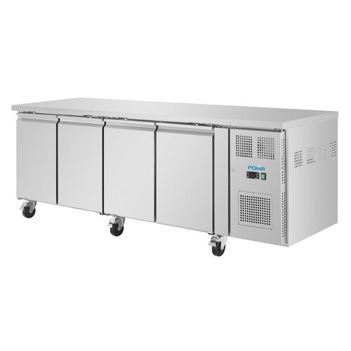 Polar Refrigeration  Stół chłodniczy 4-drzwiowy 393L, 1/1 GN, od -2 do 8°C, Polar U-Series UA049, 700x2230x(h)850 mm, agregat boczny Polar Refrigeration  Stół chłodniczy 4-drzwiowy 393L, 1/1 GN, od -2 do 8°C, Polar U-Series UA049, 700x2230x(h)850 mm, agregat boczny