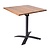 Geen Merk Stolik kwadratowy 700x700x(h)750 mm, Geen Merk FT986, brązowy