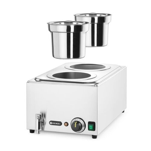 Hendi Bemar Hotpot 2x 4L, 1 kW, z kranem spusstowym, Hendi 201473 Hendi Bemar Hotpot 2x 4L, 1 kW, z kranem spusstowym, Hendi 201473