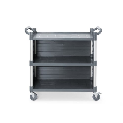 AmerBox Wózek kelnerski 3-półkowy z polipropylenu z tylnym panelem, AmerBox, 1010x500x(h)960mm AmerBox Wózek kelnerski 3-półkowy z polipropylenu z tylnym panelem, AmerBox, 1010x500x(h)960mm