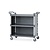AmerBox Wózek kelnerski 3-półkowy z polipropylenu z tylnym panelem, AmerBox, 1010x500x(h)960mm