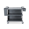 AmerBox Wózek kelnerski 3-półkowy z polipropylenu z tylnym panelem, AmerBox, 1010x500x(h)960mm