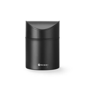 Hendi Śmietniczka stołowa 1.2 L, ze stali z obrotową pokrywą, Hendi 440773, czarna Hendi Śmietniczka stołowa 1.2 L, ze stali z obrotową pokrywą, Hendi 440773, czarna